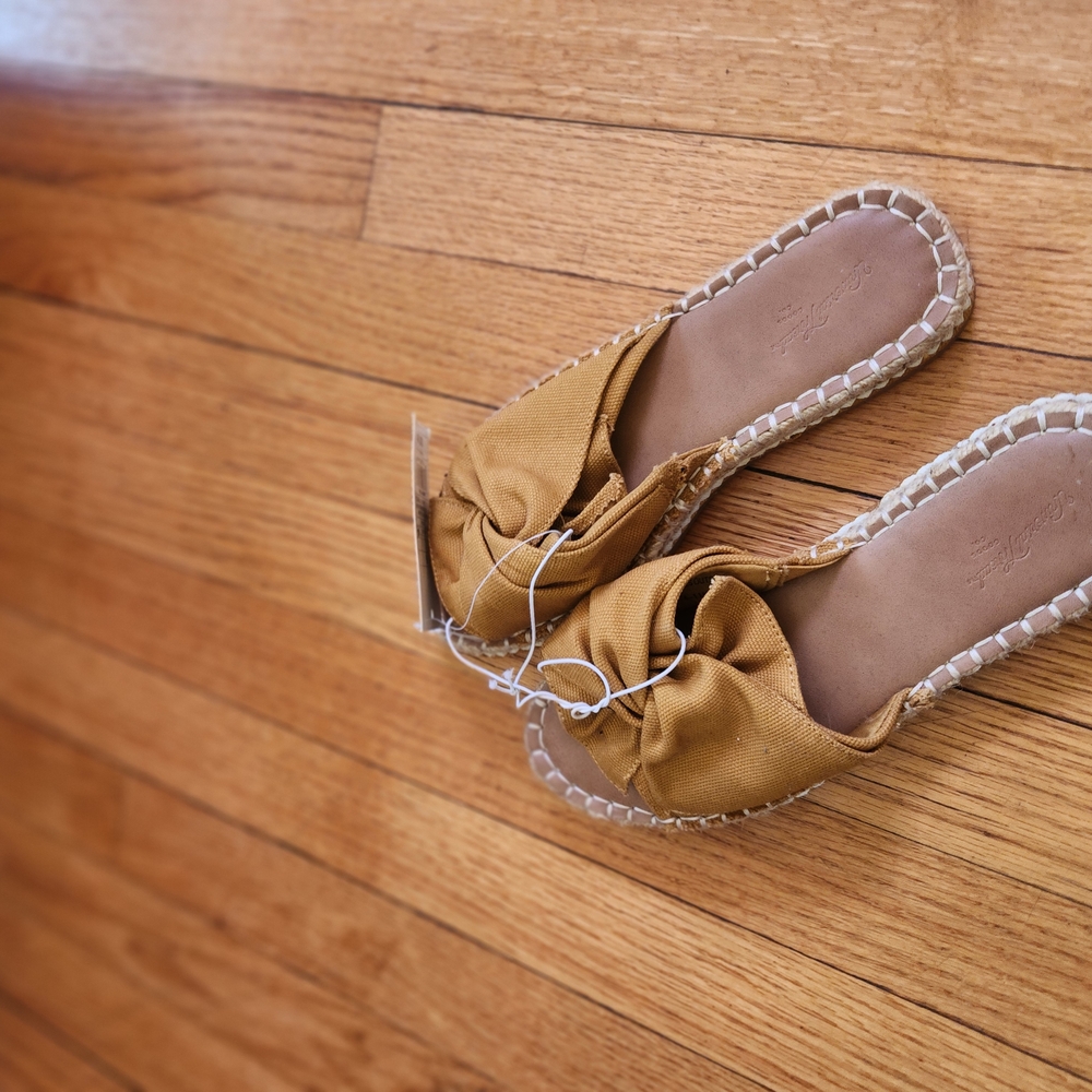 Women's Tan Slip-On Sandals